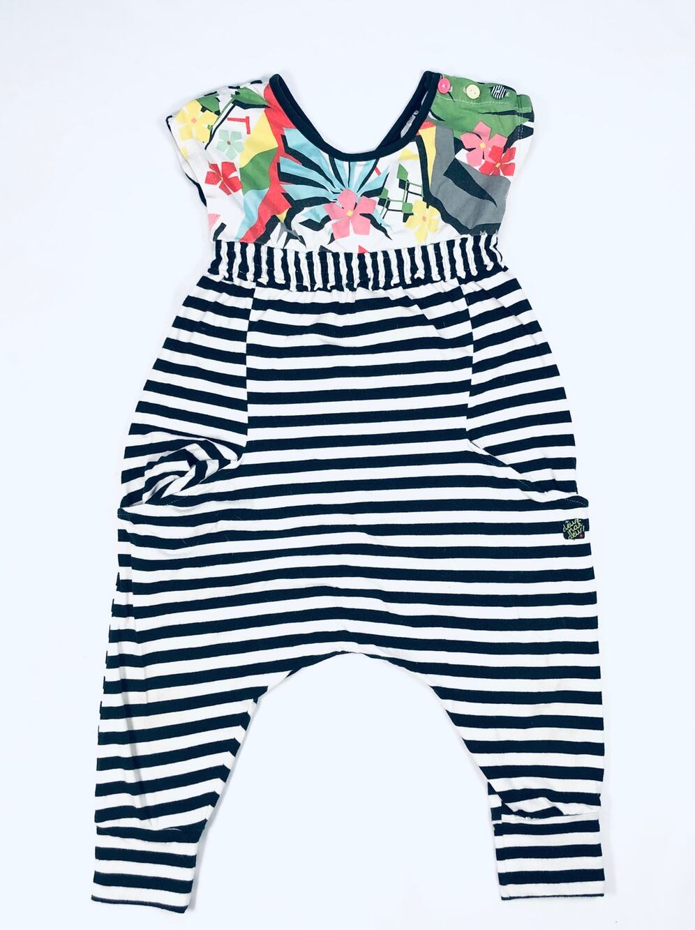 DEUX PAR DEUX GIRLS ROMPER SIZE 3/4